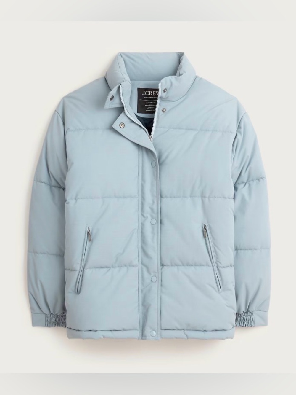 J. Crew  Women’s Signature puffer jacket with PrimaLoft.Light Blue.Oversized.XS